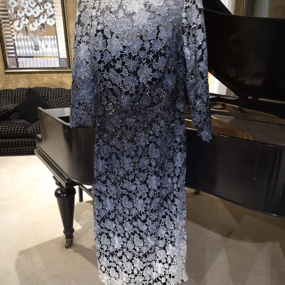 Elegant Lace Overlay Dress Plus Size Custom Wedding Mother Of Bride - Picture 6 of 11